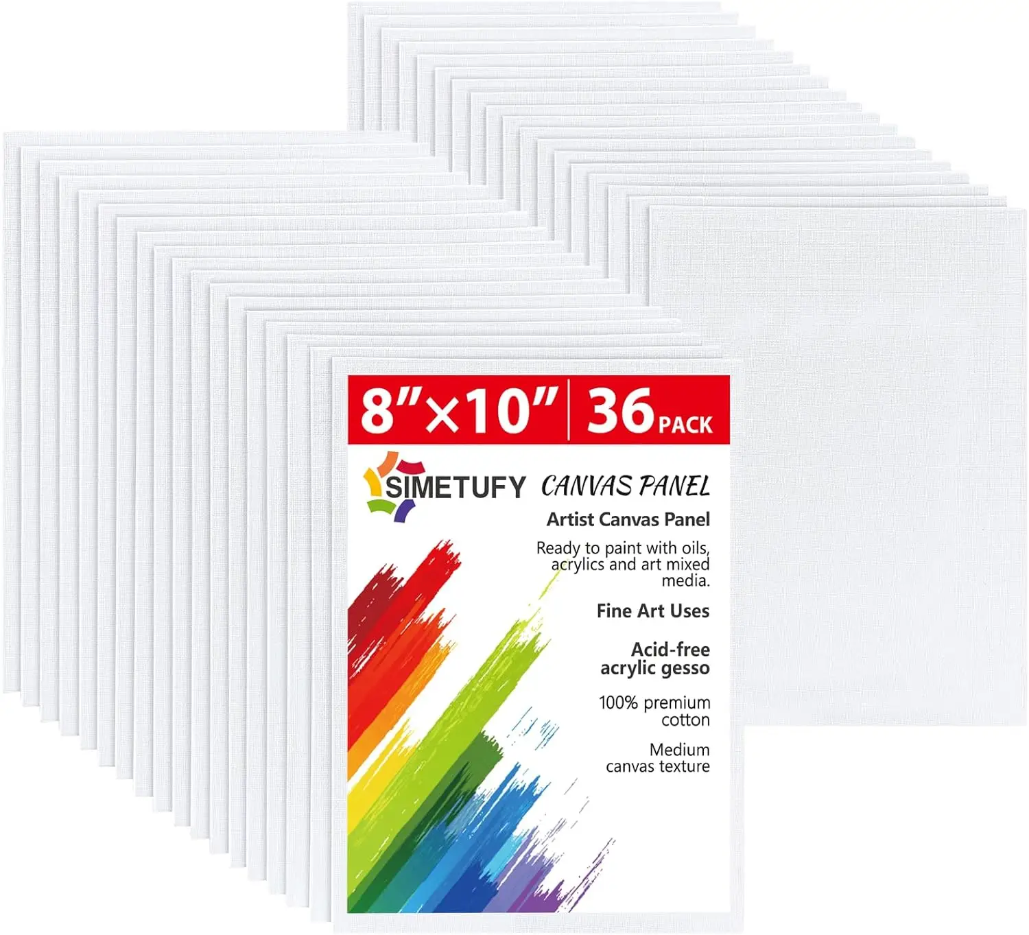 36 Pack 8x10 Inch Canvas Boards for Painting, Blank Canvas Panels Gesso Primed Acid-Free 100% Cotton for Acrylics Oil Wa
36 Pack 8x10 Inch Canvas Boards for Painting, Blank Canvas Panels Gesso Primed Acid-Free 100% Cotton for Acrylics Oil Wa
