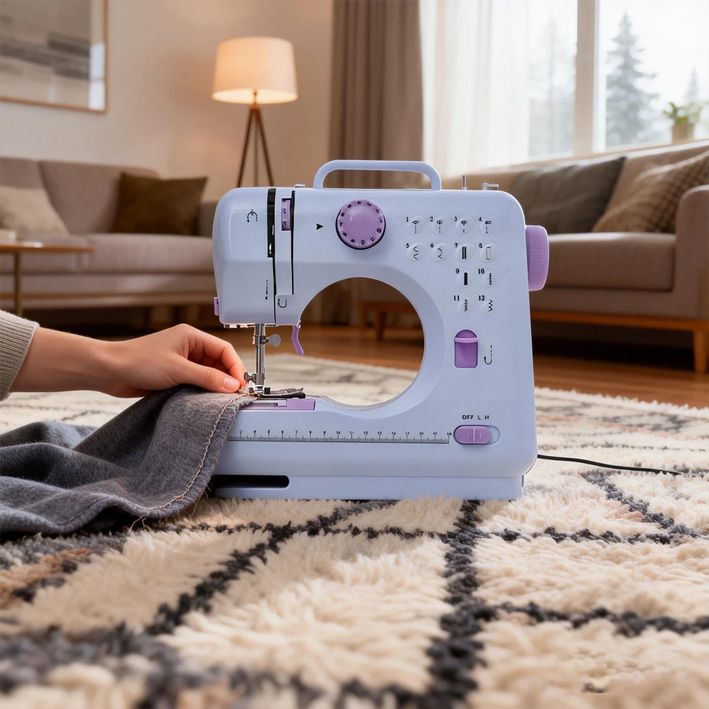 Портативная электрическая мини-швейная машина для начинающих, 12 стежков, ножная педаль, ночник, контроль скорости для домашнего шитья своими руками, ремонт
Портативная электрическая мини-швейная машина для начинающих, 12 стежков, ножная педаль, ночник, контроль скорости для домашнего шитья своими руками, ремонт