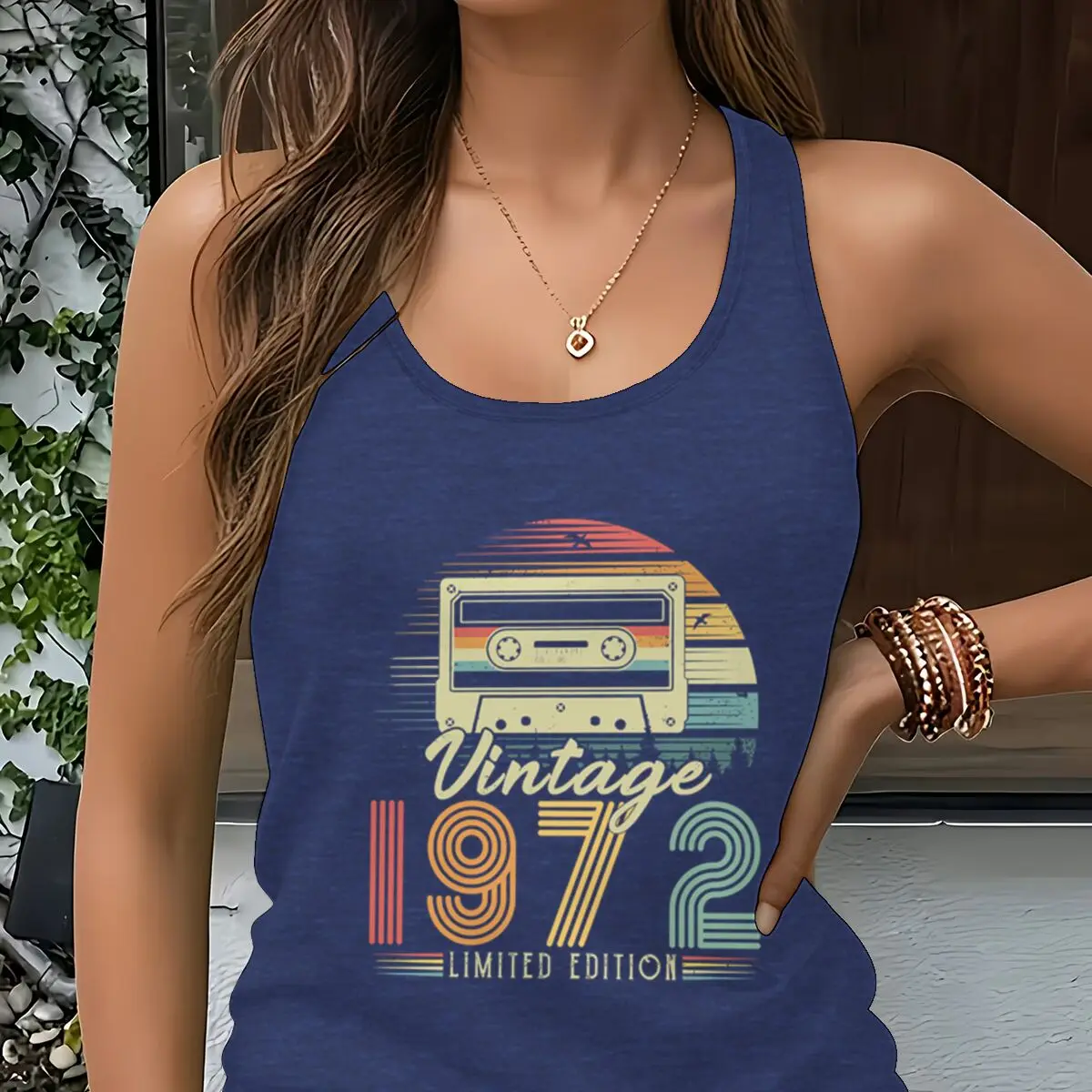Women Sleeveless Vest "Vintage 1972 Limited Edition" Streetwear Summer Outdoor Gym Racerback Tank Top Fun Birthday Gifts Tshirts
Women Sleeveless Vest "Vintage 1972 Limited Edition" Streetwear Summer Outdoor Gym Racerback Tank Top Fun Birthday Gifts Tshirts