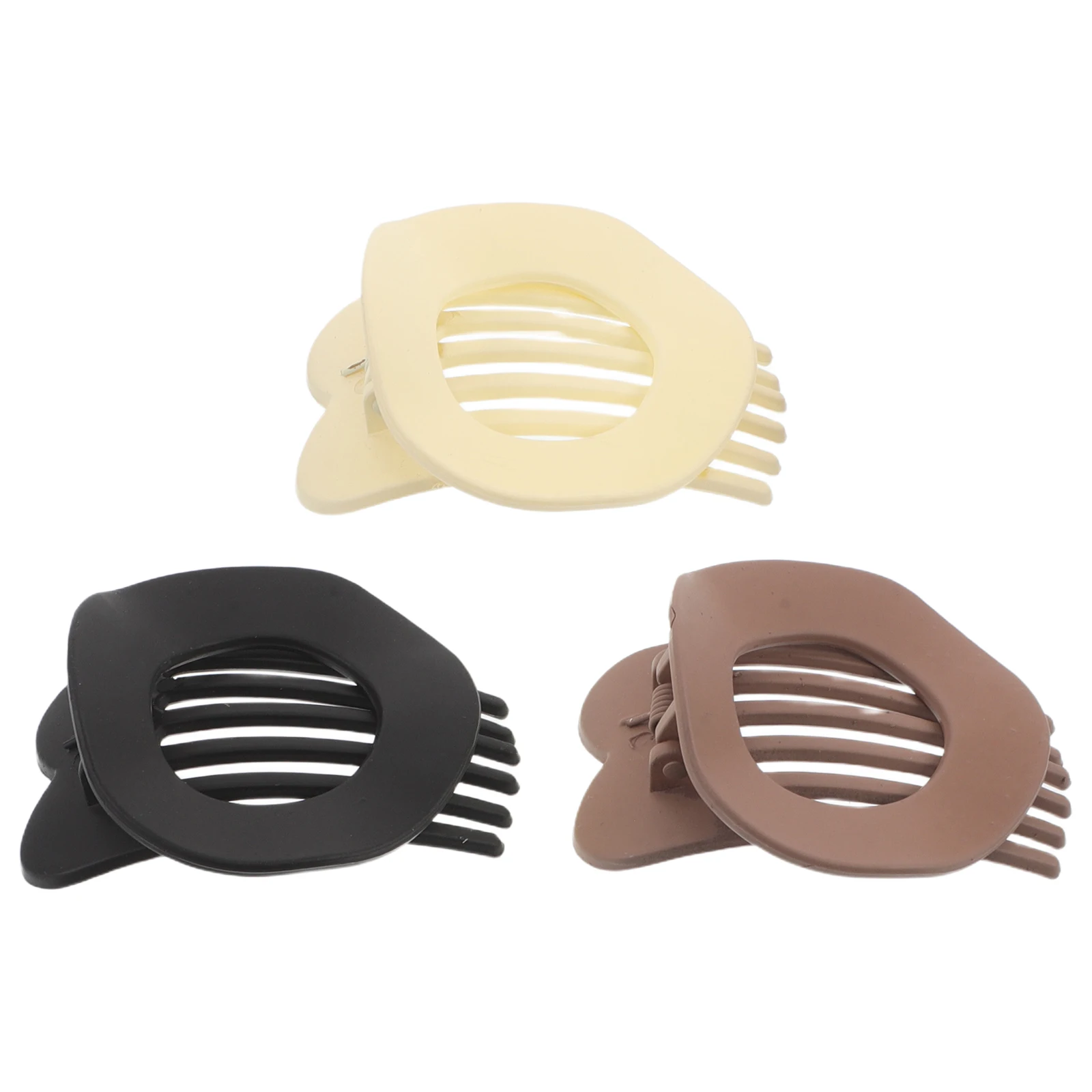 3pcs French Claw Flat Plastic For Women Ponytail Holder Round Barrettes Girls Styling Accessories No Slip Hair Clips Minimalist
3pcs French Claw Flat Plastic For Women Ponytail Holder Round Barrettes Girls Styling Accessories No Slip Hair Clips Minimalist