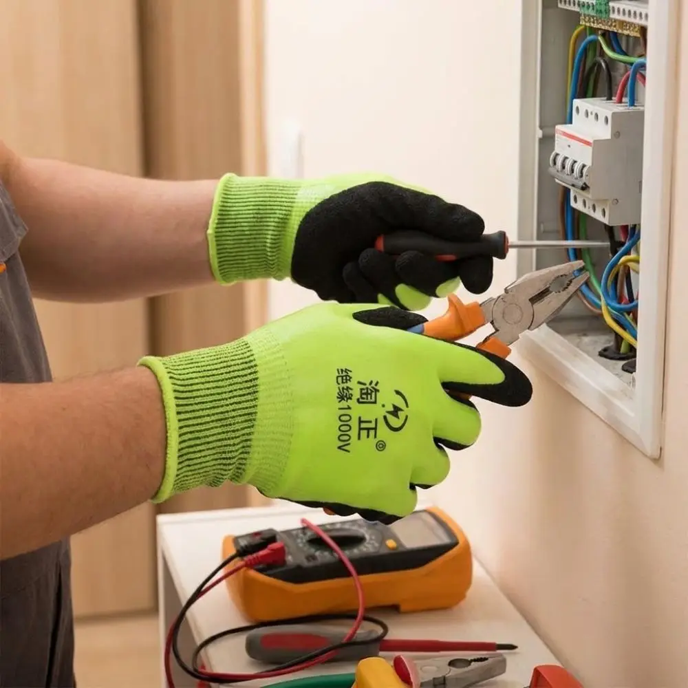 Withstanding Voltage 1000 V Electrician Insulating Gloves Anti Slip High Elasticity Electric Shock Protection Gloves Rubber
Withstanding Voltage 1000 V Electrician Insulating Gloves Anti Slip High Elasticity Electric Shock Protection Gloves Rubber