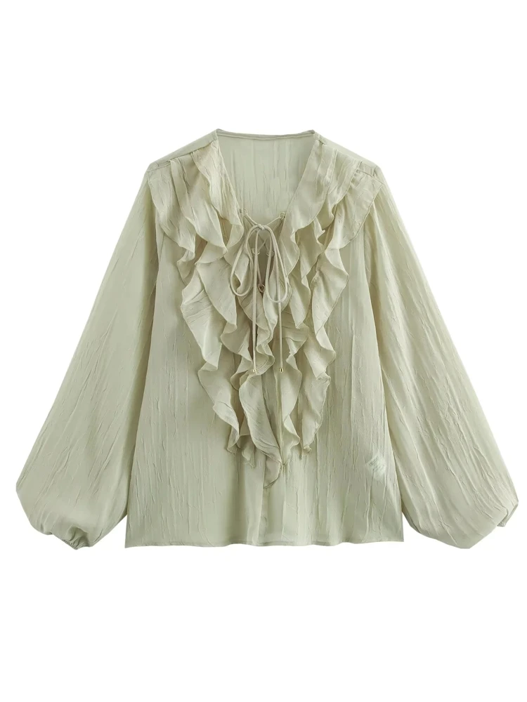 OUROPEAN ZTATION 2025 Summer New Woman's Vintage Top Pullover Commuting Female V-Collar Chiffon Blouse Long Sleeve Blouses Shirt
OUROPEAN ZTATION 2025 Summer New Woman's Vintage Top Pullover Commuting Female V-Collar Chiffon Blouse Long Sleeve Blouses Shirt