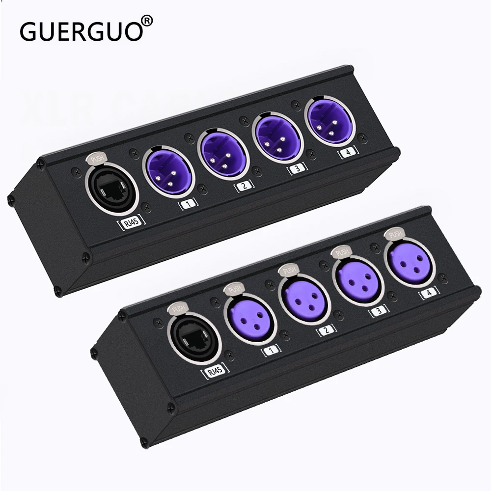 STP RJ45 CAT5 to 4 Channel 3Pin XLR Audio Cord Extender,DMX512 Network Signal Extender for Stage Sound Lighting Recording Studio
STP RJ45 CAT5 to 4 Channel 3Pin XLR Audio Cord Extender,DMX512 Network Signal Extender for Stage Sound Lighting Recording Studio