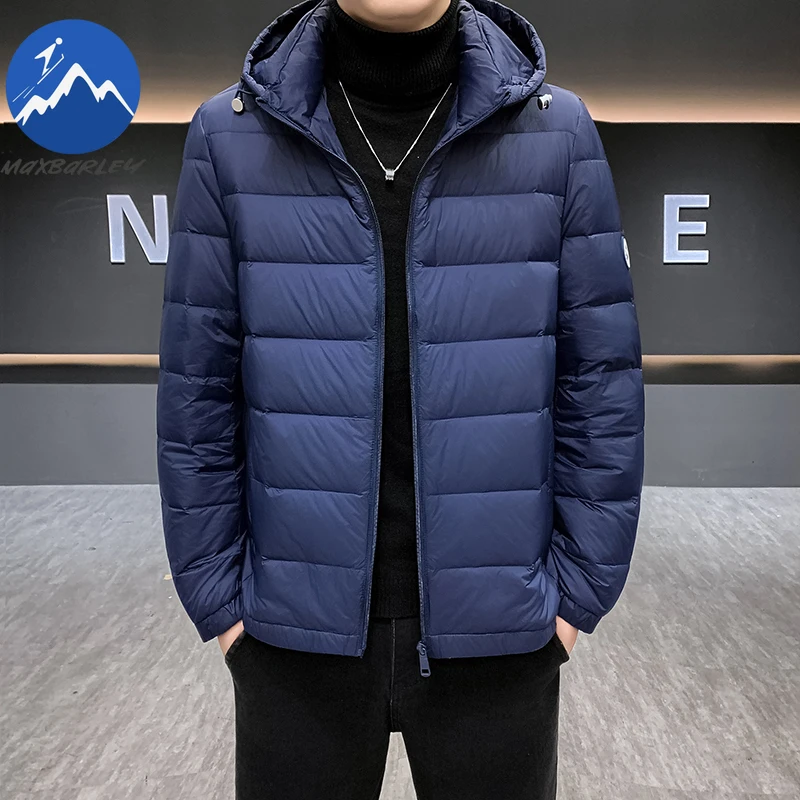 Maxbarley Mens Short Down Jacket Ultra Light Hooded Commute Office Warm Puffer Coat 90% Duck Down Travel Thickened Winter Coat
Maxbarley Mens Short Down Jacket Ultra Light Hooded Commute Office Warm Puffer Coat 90% Duck Down Travel Thickened Winter Coat