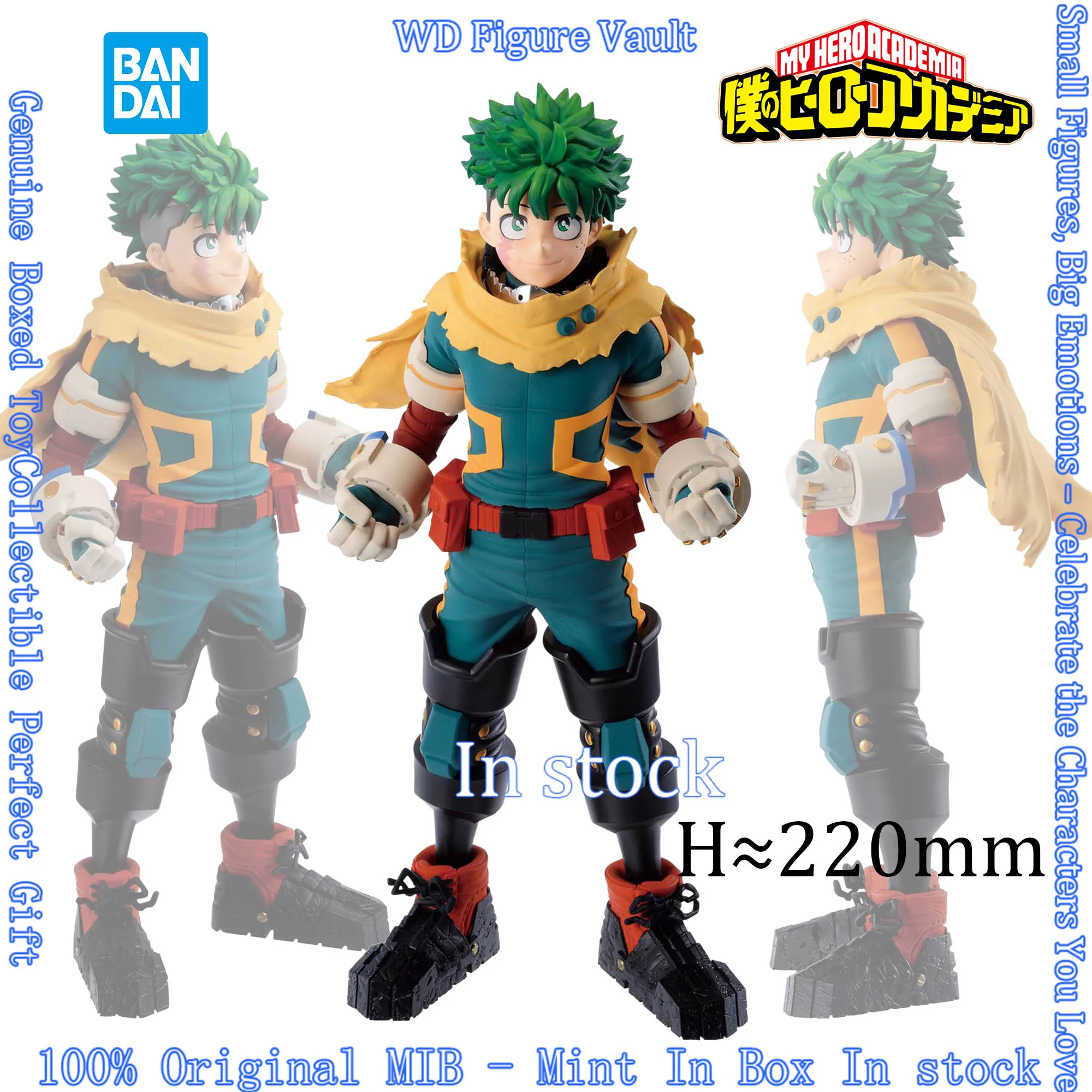 In stock Bandai My Hero Academia Figure - Izuku Midoriya - Dark green curly hair Deku Figures Anime Model Genuine Boxed Toy Gift
In stock Bandai My Hero Academia Figure - Izuku Midoriya - Dark green curly hair Deku Figures Anime Model Genuine Boxed Toy Gift