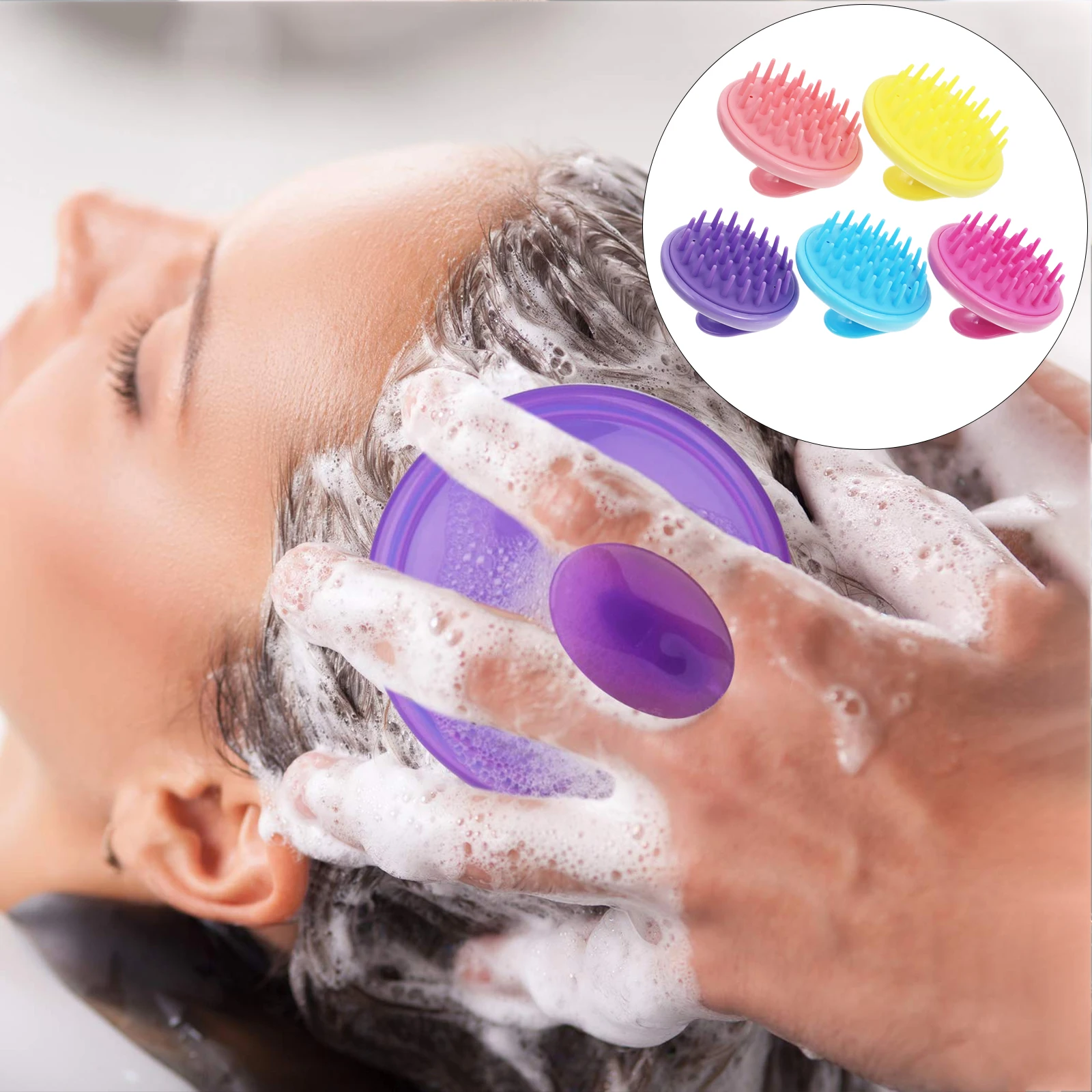 5pcs Scalp Brushes Silicone Shampoo Massage Combs Head Scrubber Travel Size Lightweight Durable Premium Material 
5pcs Scalp Brushes Silicone Shampoo Massage Combs Head Scrubber Travel Size Lightweight Durable Premium Material
