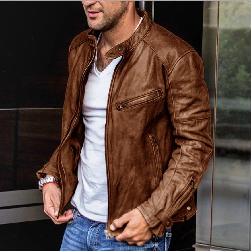 Mens Trekking Leather Jackets Male Slim PU Leather Jacket Men Motorcycle Outwear Coat Casual Faux Fur Coat Leather Suede Man
Mens Trekking Leather Jackets Male Slim PU Leather Jacket Men Motorcycle Outwear Coat Casual Faux Fur Coat Leather Suede Man
