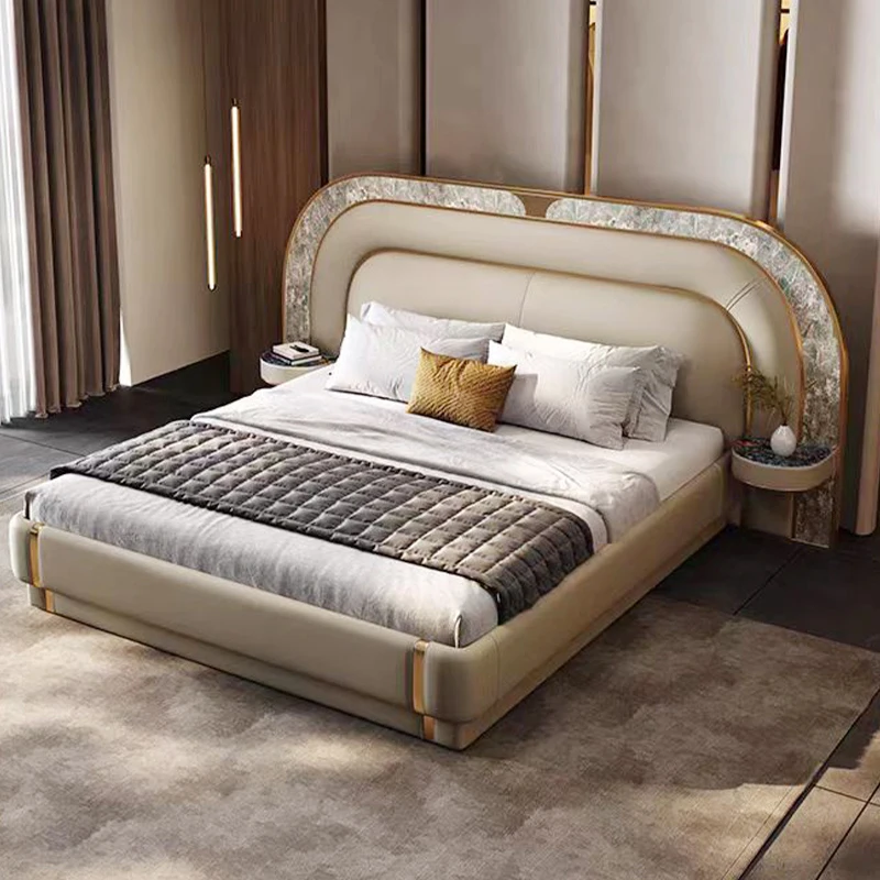 # Customize Italian Latest Luxury Bedroom Furniture High End Leather Double Bed Big Tall Headboard Luxury Modern King Size Bed
# Customize Italian Latest Luxury Bedroom Furniture High End Leather Double Bed Big Tall Headboard Luxury Modern King Size Bed