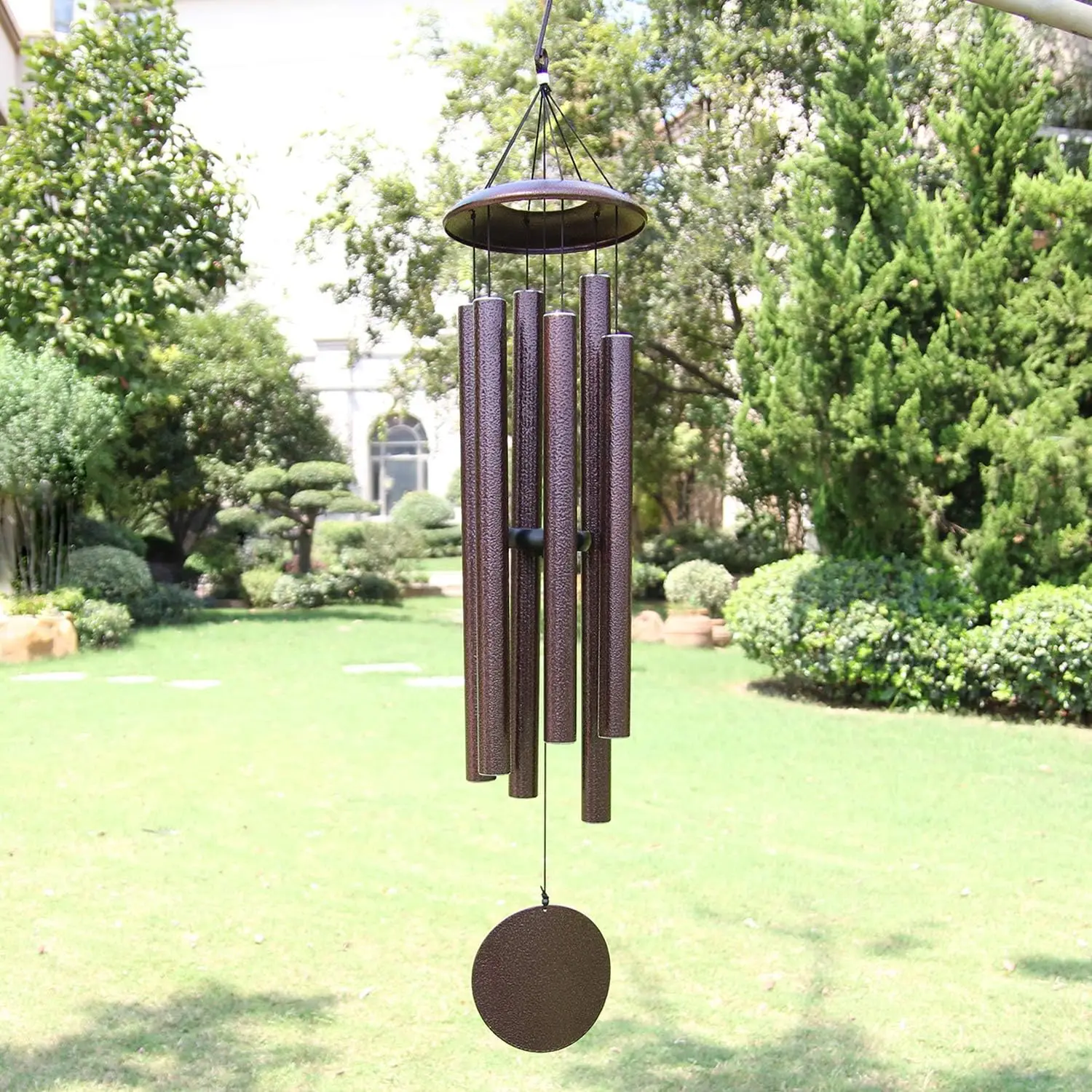 Outdoor Wind Chimes, 45 in Memorial Chimes with 6 Heavy Tubes, Large Deep Tone for Garden Hanging Decor, Sympathy Gifts. Bronze
Outdoor Wind Chimes, 45 in Memorial Chimes with 6 Heavy Tubes, Large Deep Tone for Garden Hanging Decor, Sympathy Gifts. Bronze