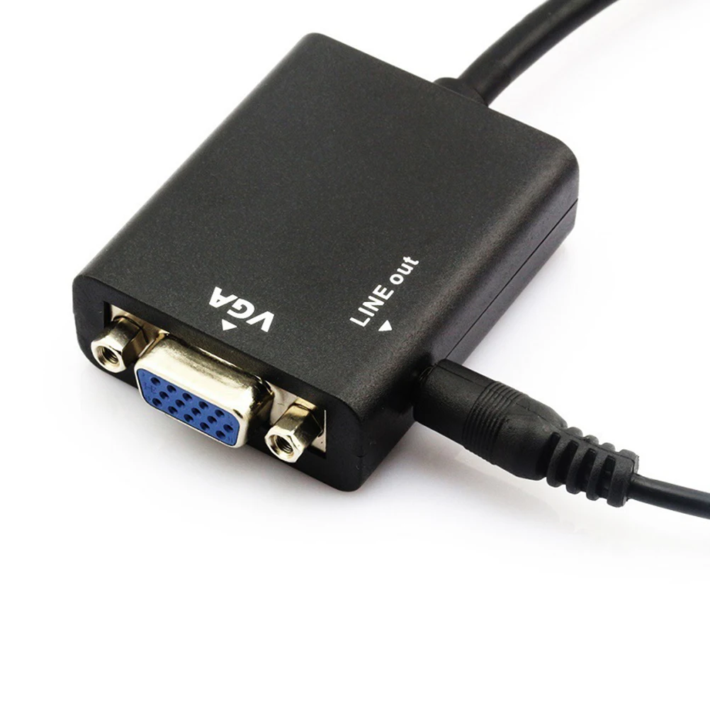 to VGA Converter Cable with 35mm Audio Black Color Supports 1920x1080 for Computer Camcorder Oxygen Free Copper Anti
to VGA Converter Cable with 35mm Audio Black Color Supports 1920x1080 for Computer Camcorder Oxygen Free Copper Anti