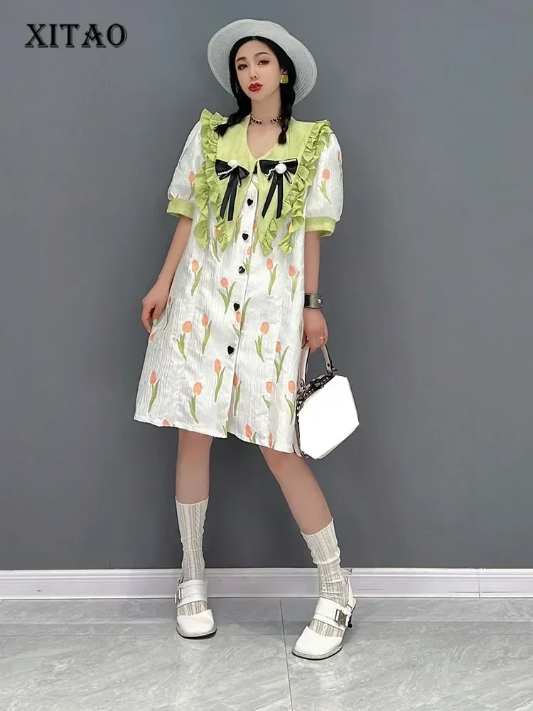 XITAO Bow Single Breast Dress Fashion Print Pattern Goddess Fan Casual Style Ruffle 2025 Summer Minority Loose Dress WMD6451
XITAO Bow Single Breast Dress Fashion Print Pattern Goddess Fan Casual Style Ruffle 2025 Summer Minority Loose Dress WMD6451