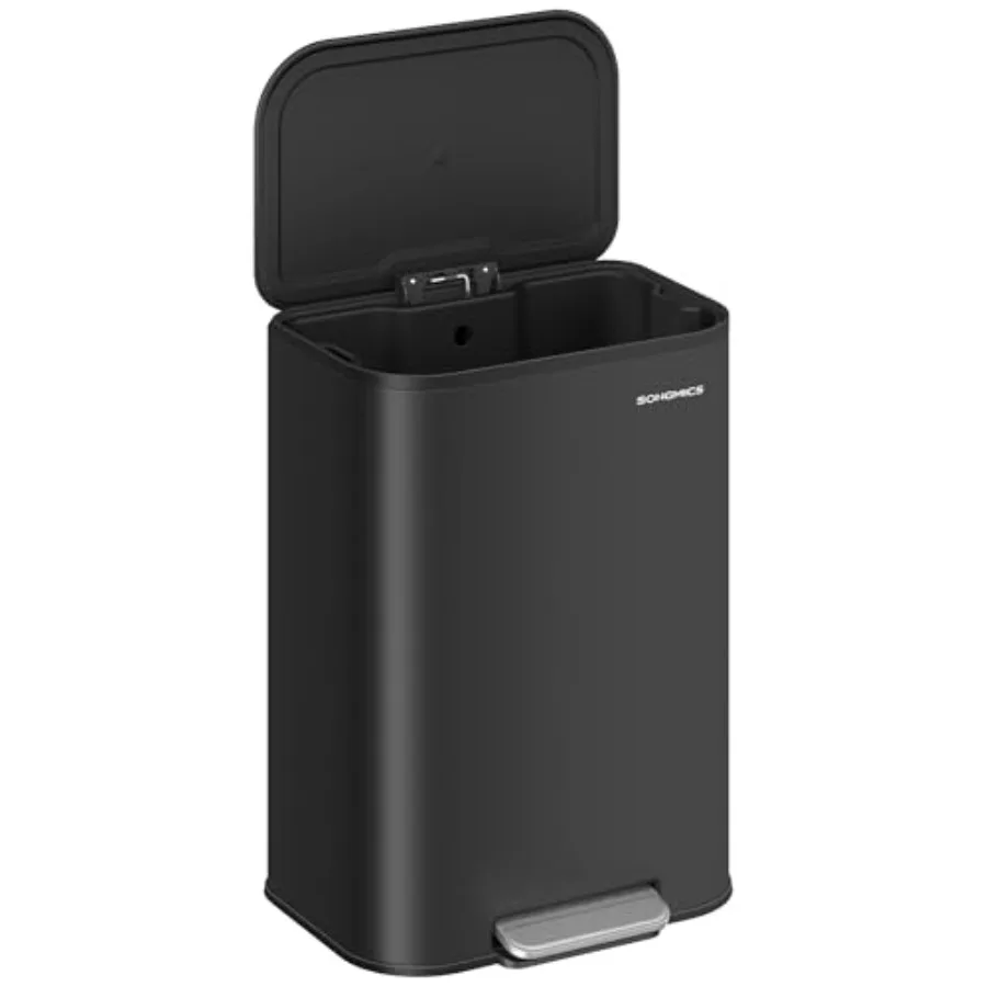 Kitchen Trash Can, 13-Gallon 50 L Garbage Can with Lid, Stainless Steel, Soft Close and Stays Open, Inner Bucket, Wide Non-Slip
Kitchen Trash Can, 13-Gallon 50 L Garbage Can with Lid, Stainless Steel, Soft Close and Stays Open, Inner Bucket, Wide Non-Slip