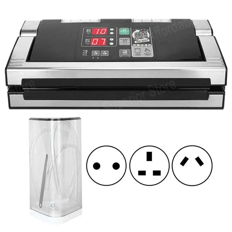 250W Commercial Plastic Sealed Fresh-keeping Machine Dry And Wet Dual Vacuum Pump Food Packaging Machine 220V/110V MS-180
250W Commercial Plastic Sealed Fresh-keeping Machine Dry And Wet Dual Vacuum Pump Food Packaging Machine 220V/110V MS-180