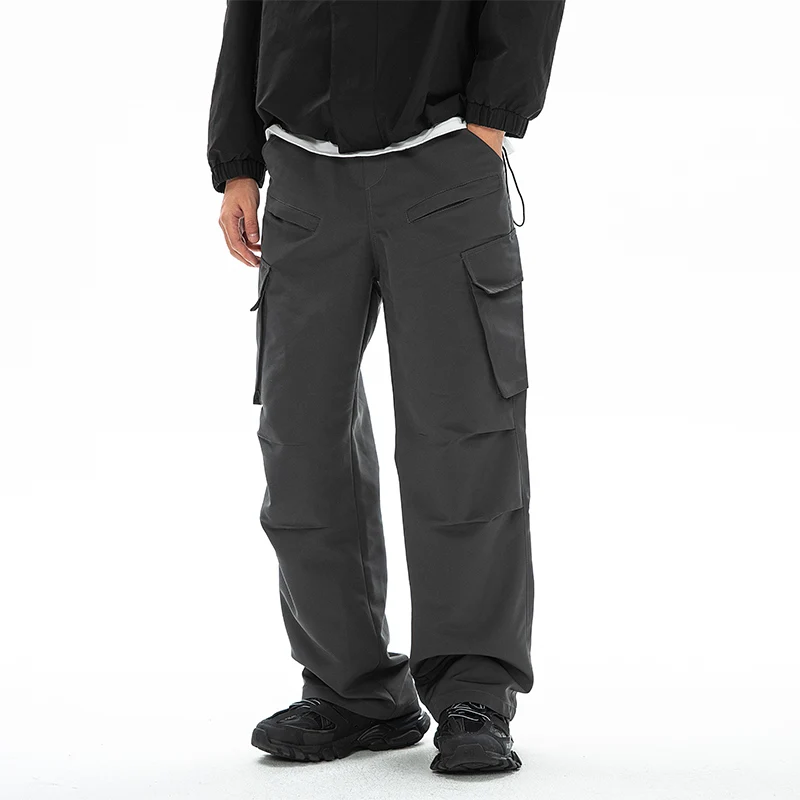 Gothic Men's Cargo Pants Straight Leg Elastic Waist Casual Trousers Solid Color Male Hip Hop Trend Brand Baggy Pants
Gothic Men's Cargo Pants Straight Leg Elastic Waist Casual Trousers Solid Color Male Hip Hop Trend Brand Baggy Pants