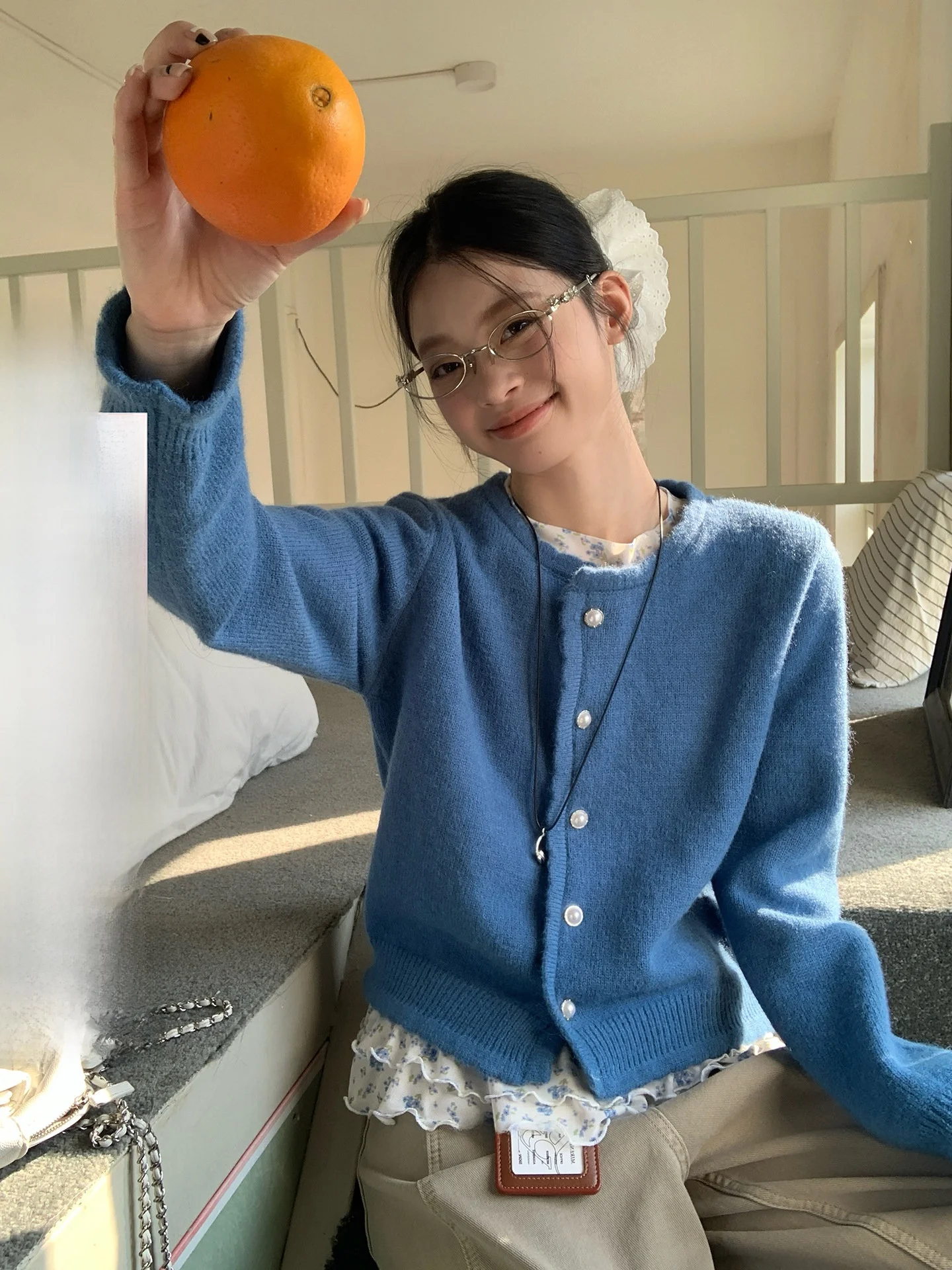 Soft Blue Knitted Open Cardigan Women's Spring New Unique Beautiful Miu Sle Sweater Commute Sle Loose Fit Long Sve
Soft Blue Knitted Open Cardigan Women's Spring New Unique Beautiful Miu Sle Sweater Commute Sle Loose Fit Long Sve