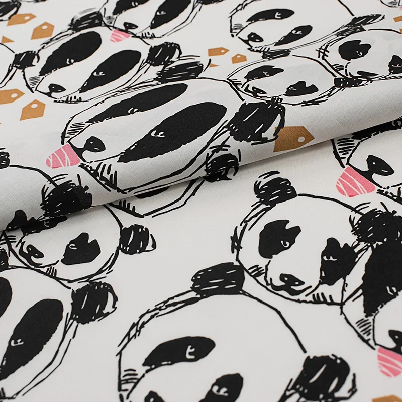 New cute panda pattern printed cotton fabric Chinese style clothing dress spring and summer pure cotton handmade DIY fabric
New cute panda pattern printed cotton fabric Chinese style clothing dress spring and summer pure cotton handmade DIY fabric