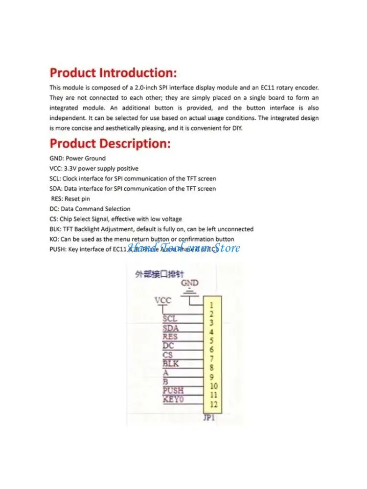 H37F EC11 Rotary Encoding Module with 2Inch TFT LCD Screen IIC SPI Interfaces For Multiple Platform Compatible Projects
H37F EC11 Rotary Encoding Module with 2Inch TFT LCD Screen IIC SPI Interfaces For Multiple Platform Compatible Projects