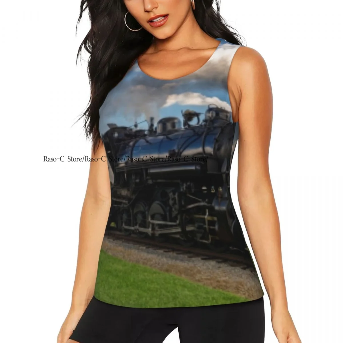 Women's Workout Tank Tops Quick Dry Sleeveless Athletic Shirts Steam Engine Vintage Locomotive In Countryside Gym Yoga Tops
Women's Workout Tank Tops Quick Dry Sleeveless Athletic Shirts Steam Engine Vintage Locomotive In Countryside Gym Yoga Tops