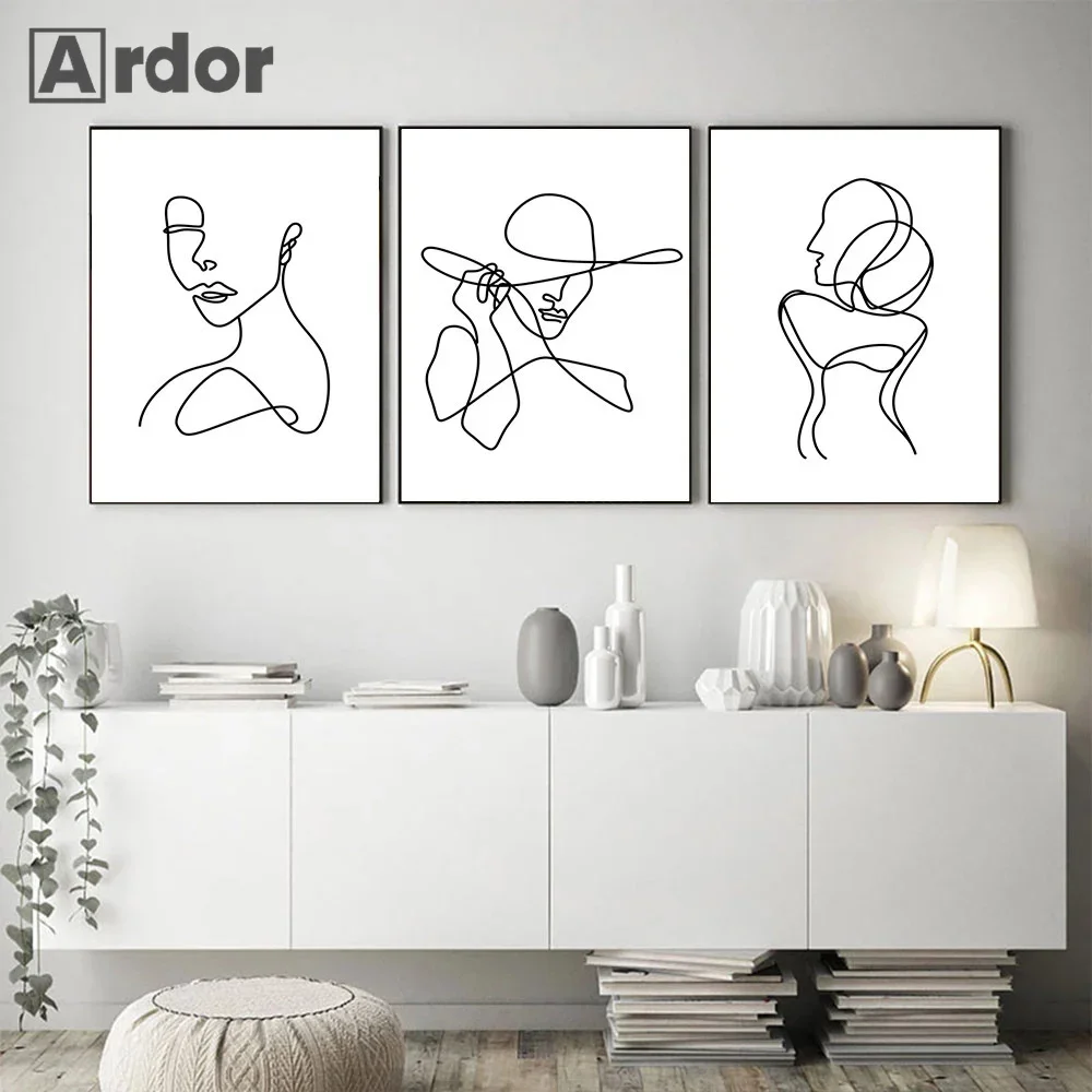 Woman Body Line Drawing Canvas Poster Abstract Painting Minimalist Print Black And White Wall Art Picture Living Room Home Decor
Woman Body Line Drawing Canvas Poster Abstract Painting Minimalist Print Black And White Wall Art Picture Living Room Home Decor