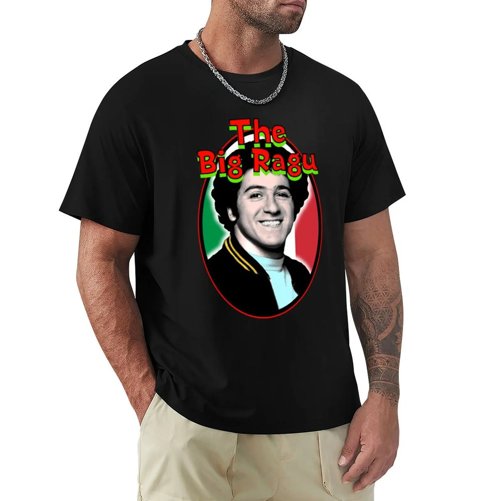 Laverne Shirley, The Big Ragu T-Shirt Basic Short Sleeve Cotton Blend T-Shirt
Laverne Shirley, The Big Ragu T-Shirt Basic Short Sleeve Cotton Blend T-Shirt