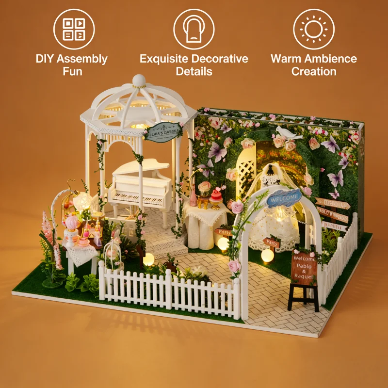 OUZEY 3D Wooden Puzzle "Promise Encounter" Cottage: DIY Miniature House Building Set for Teenagers - Sweet Desk Ornament & Craft
OUZEY 3D Wooden Puzzle "Promise Encounter" Cottage: DIY Miniature House Building Set for Teenagers - Sweet Desk Ornament & Craft