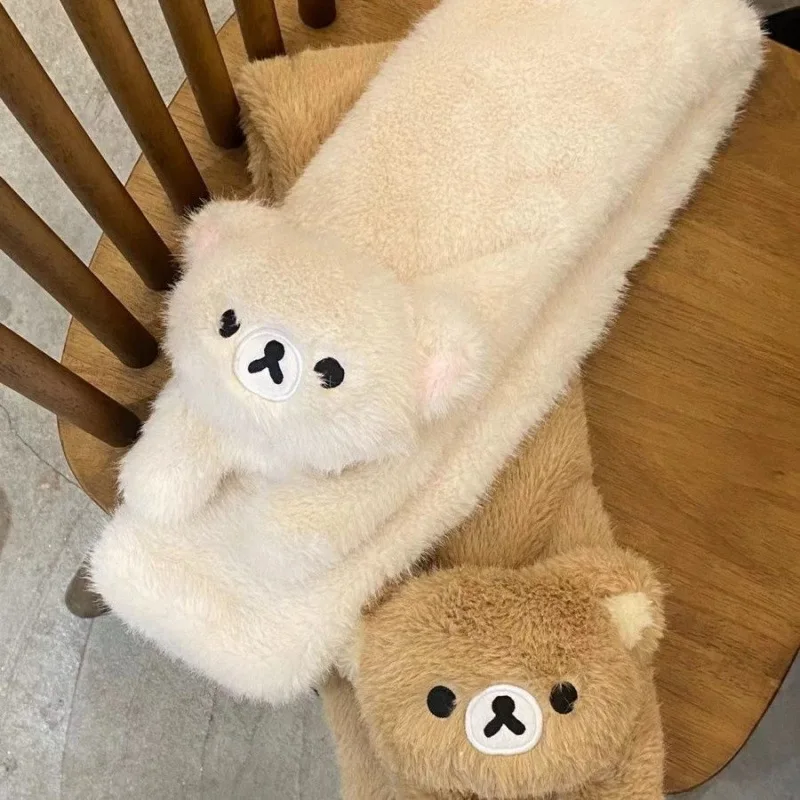 Модный толстый теплый шарф Rilakkuma, милый плюшевый шарф для пар, студенческий подарок, зимняя теплая мягкая игрушка, плюшевая игрушка
Модный толстый теплый шарф Rilakkuma, милый плюшевый шарф для пар, студенческий подарок, зимняя теплая мягкая игрушка, плюшевая игрушка