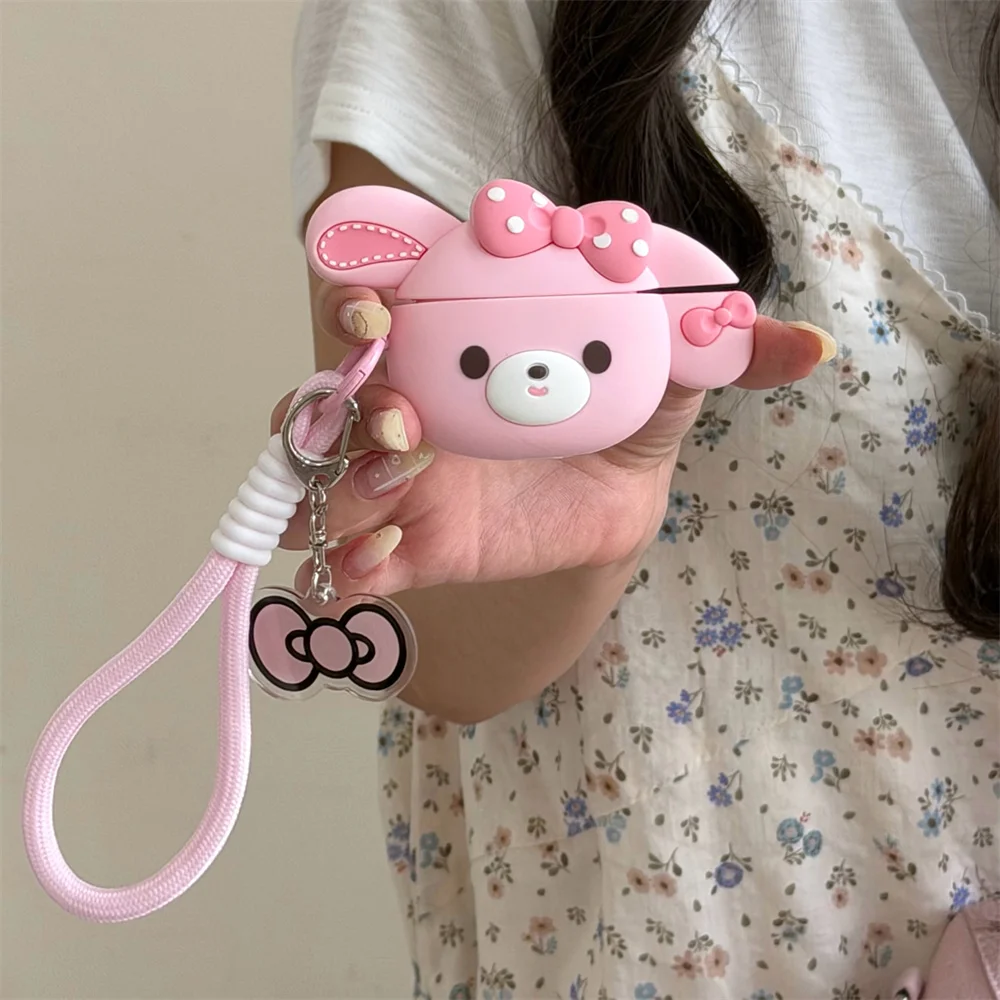 Kawaii 3D BOBO Rabbit Headphone Case Silicone Shockproof Cover for Apple Airpods Pro 2 Pro 3 Airpods 4 Case with Chain Charm Cov
Kawaii 3D BOBO Rabbit Headphone Case Silicone Shockproof Cover for Apple Airpods Pro 2 Pro 3 Airpods 4 Case with Chain Charm Cov