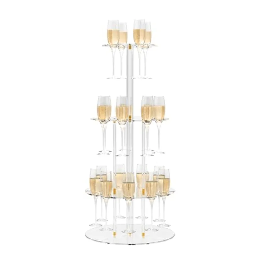 Champagne Display Holder Stand for Party With 20 Slots, Cocktail tree Stand for Drinks 3 Tier Clear Acrylic Wine Glass Stemware
Champagne Display Holder Stand for Party With 20 Slots, Cocktail tree Stand for Drinks 3 Tier Clear Acrylic Wine Glass Stemware