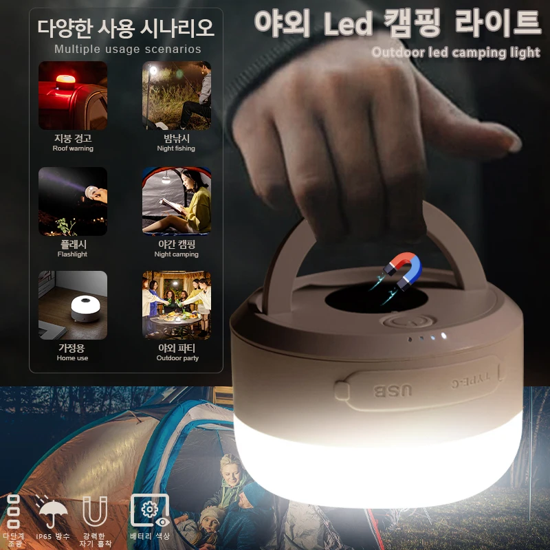 Rechargeable Camping Lantern USB Led Light Outdoor Tent Lamp With Magnet Lighting Fixture Portable Emergency Fishing Flashlight
Rechargeable Camping Lantern USB Led Light Outdoor Tent Lamp With Magnet Lighting Fixture Portable Emergency Fishing Flashlight
