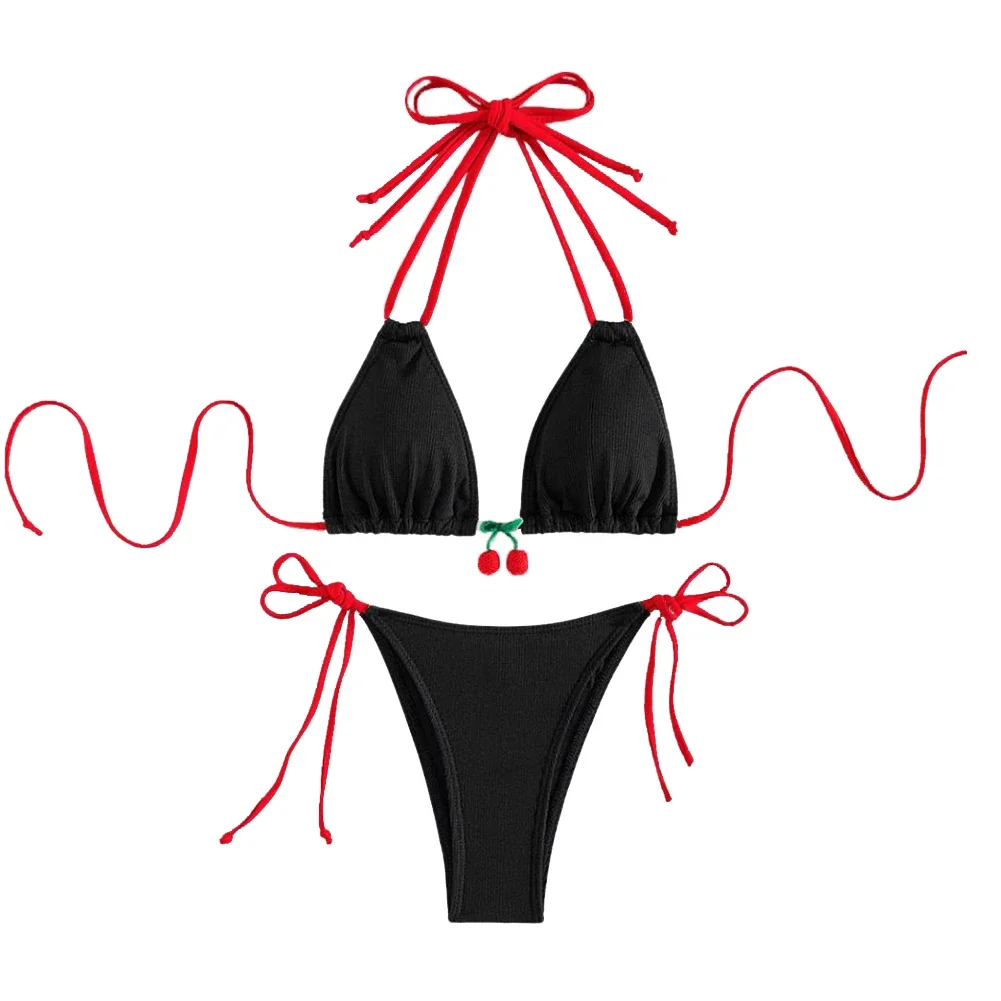 Sexy Low Waisted Bikini Set Swimsuit Beach Female Swimwear Women Halter Solid Strappy Beachwear Bathing Suits Brazilian Biquini
Sexy Low Waisted Bikini Set Swimsuit Beach Female Swimwear Women Halter Solid Strappy Beachwear Bathing Suits Brazilian Biquini
