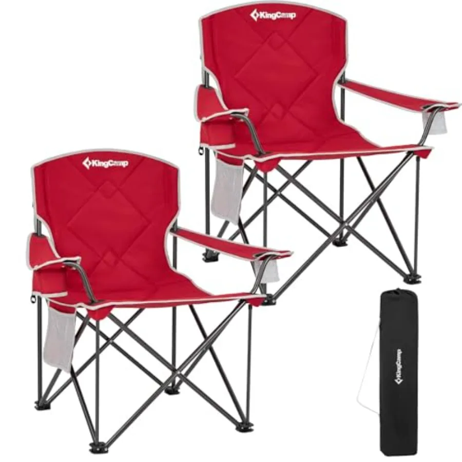 2Pack Red Oversized Camping Chair with Cup Holder 3 Storage Pockets - Heavy-Duty 360lbs Ccity Folding Lawn Chair Portable Compa
2Pack Red Oversized Camping Chair with Cup Holder 3 Storage Pockets - Heavy-Duty 360lbs Ccity Folding Lawn Chair Portable Compa