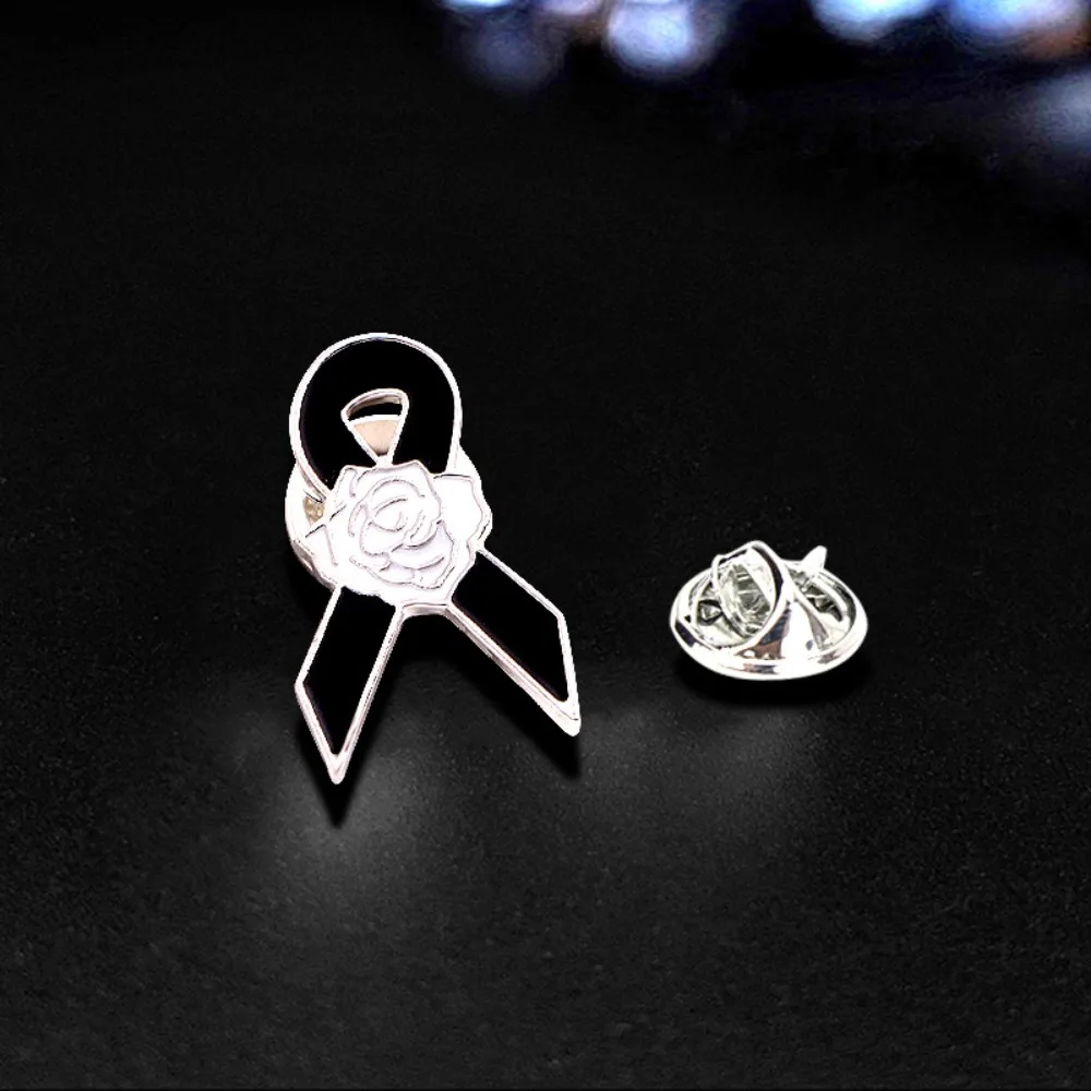 Awareness Black Ribbon Pin White Vintage Funeral Ribbon Badge Brooch Enamel Black Ribbon Badge Lapel Pin Funerals Memorial Pin
Awareness Black Ribbon Pin White Vintage Funeral Ribbon Badge Brooch Enamel Black Ribbon Badge Lapel Pin Funerals Memorial Pin