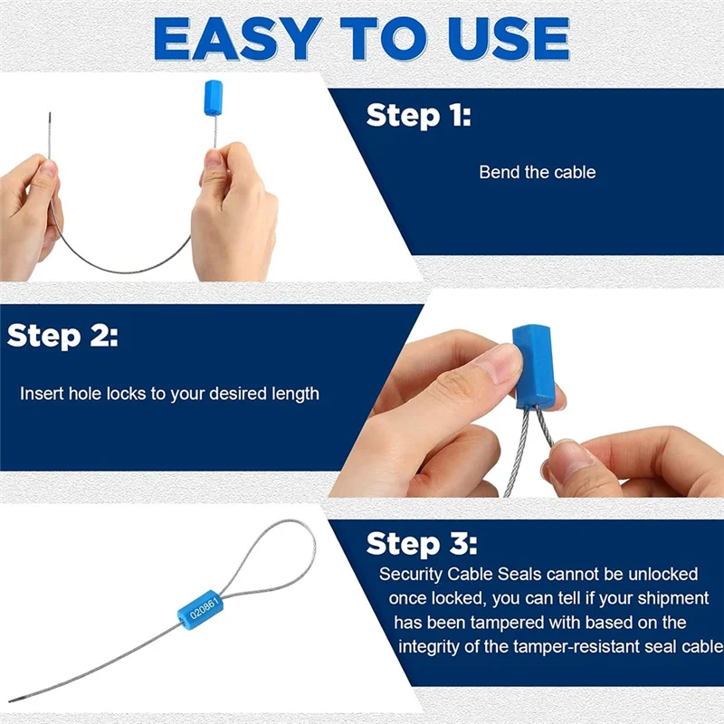 SHGO-100 шт. стальные защитные кабельные уплотнения 11,8-дюймовые пронумерованные уплотнения с защитой от несанкционированного доступа одноразовые самоблокирующиеся пронумерованные бирки
SHGO-100 шт. стальные защитные кабельные уплотнения 11,8-дюймовые пронумерованные уплотнения с защитой от несанкционированного доступа одноразовые самоблокирующиеся пронумерованные бирки