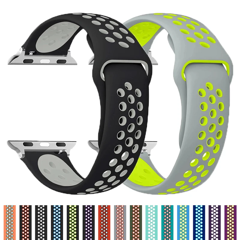 Silicone Strap For Apple Ultra 3 2 1 49MM Sports Band For Iwatch Series 11 10 9 8 SE 3 46mm 45MM 41MM 44MM 42MM Breathable Band
Silicone Strap For Apple Ultra 3 2 1 49MM Sports Band For Iwatch Series 11 10 9 8 SE 3 46mm 45MM 41MM 44MM 42MM Breathable Band