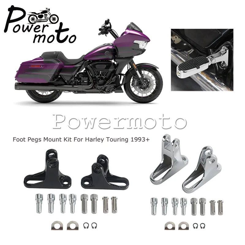 Motorcycle Edge Design Iron Rear Foot Pegs Mount Bracket Chrome Black For Harley Touring Road Glide Electra Glide 1993-Later
Motorcycle Edge Design Iron Rear Foot Pegs Mount Bracket Chrome Black For Harley Touring Road Glide Electra Glide 1993-Later