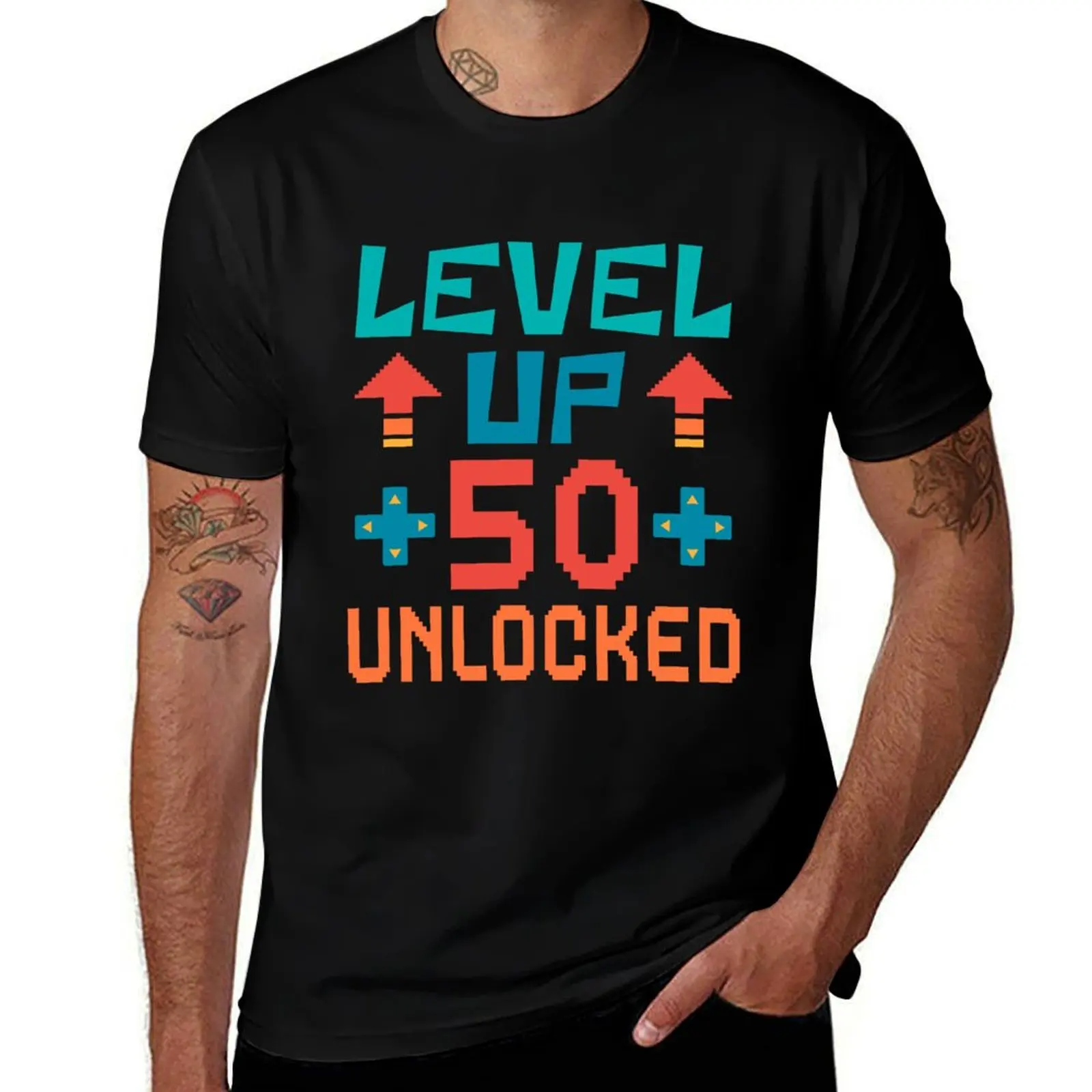 Level Up, 50 Unlocked. Retro T-Shirt t shirt man designer essential t shirt T-Shirt
Level Up, 50 Unlocked. Retro T-Shirt t shirt man designer essential t shirt T-Shirt