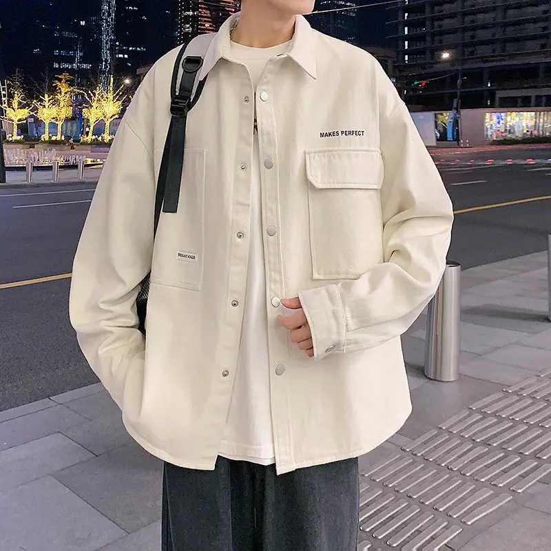 Long Sve Men's irt Spring Autumn New Sle Jaet Autumn Clothes Japanese Sle irt Trendy Brand Jaet for Students
Long Sve Men's irt Spring Autumn New Sle Jaet Autumn Clothes Japanese Sle irt Trendy Brand Jaet for Students
