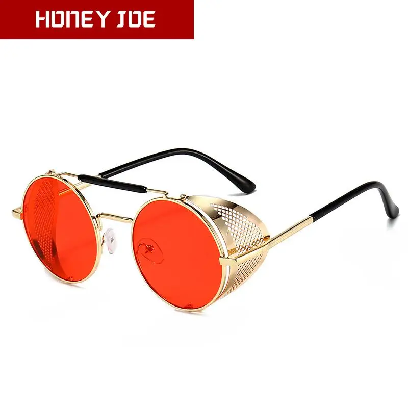 Steampunk Pilot Sunglasses With Side Windshield Mesh Round Metallic Frame For Urban Fashion & Retro Style Enthusiasts Men Women
Steampunk Pilot Sunglasses With Side Windshield Mesh Round Metallic Frame For Urban Fashion & Retro Style Enthusiasts Men Women