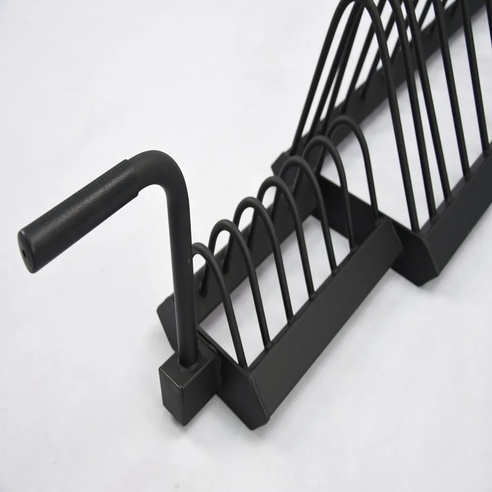 Black Bumper Plate Storage Rack Steel Weight Organizer
Black Bumper Plate Storage Rack Steel Weight Organizer