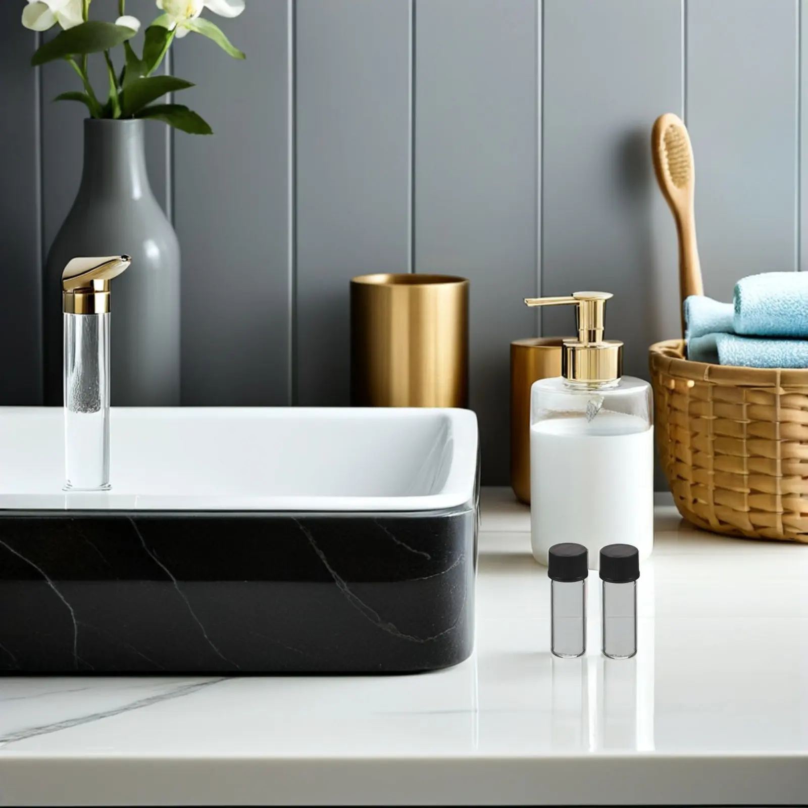 100 шт. прозрачных маленьких стеклянных флаконов с надежными завинчивающимися крышками, мини-стеклянные бутылочки, герметичные контейнеры для образцов косметики и жидкостей
100 шт. прозрачных маленьких стеклянных флаконов с надежными завинчивающимися крышками, мини-стеклянные бутылочки, герметичные контейнеры для образцов косметики и жидкостей