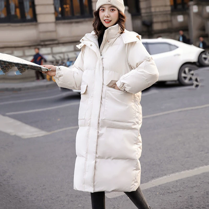 New Winter Warm Down Cotton Coat Female Korean Thick Long Quilted Jacket Casual Hooded Parka Overcoat Women's Cotton Clothing
New Winter Warm Down Cotton Coat Female Korean Thick Long Quilted Jacket Casual Hooded Parka Overcoat Women's Cotton Clothing
