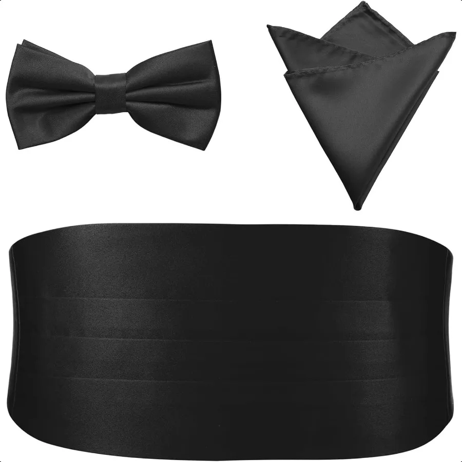 PenSee Mens Formal Solid Pretied Bow Tie and Pocket Square and Cummerbund Set
PenSee Mens Formal Solid Pretied Bow Tie and Pocket Square and Cummerbund Set