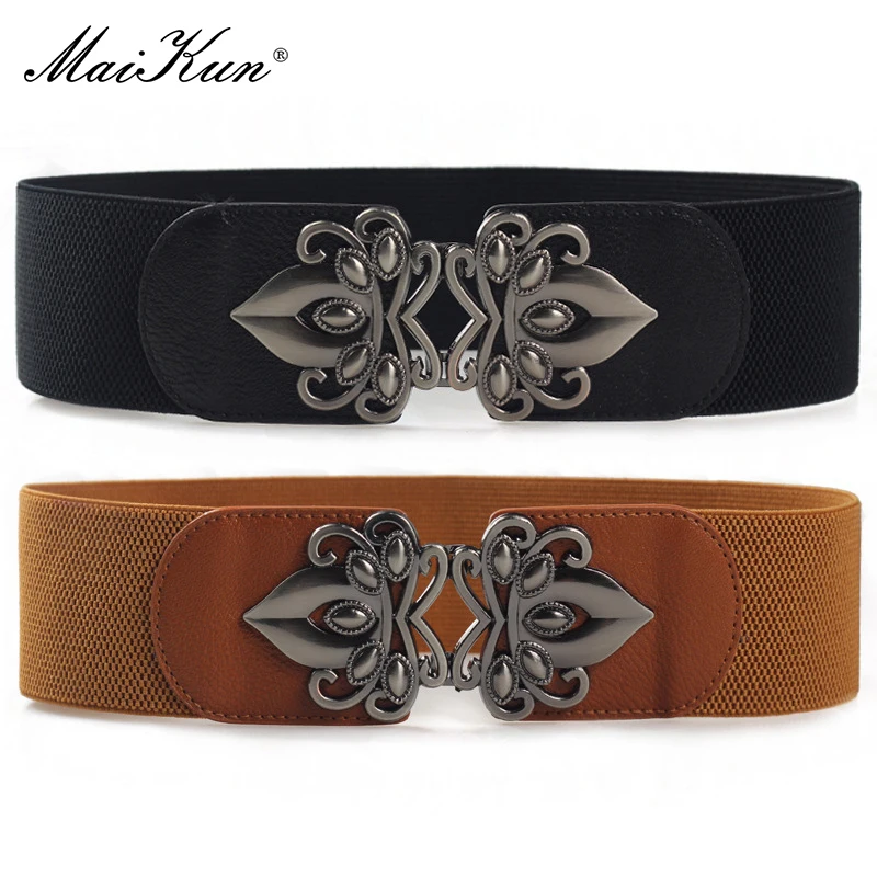 Maikun Fashion Women's Wide Belt Alloy Silver Buckle Elastic Elastic Belt Hundred Women's Wide Waistband
Maikun Fashion Women's Wide Belt Alloy Silver Buckle Elastic Elastic Belt Hundred Women's Wide Waistband