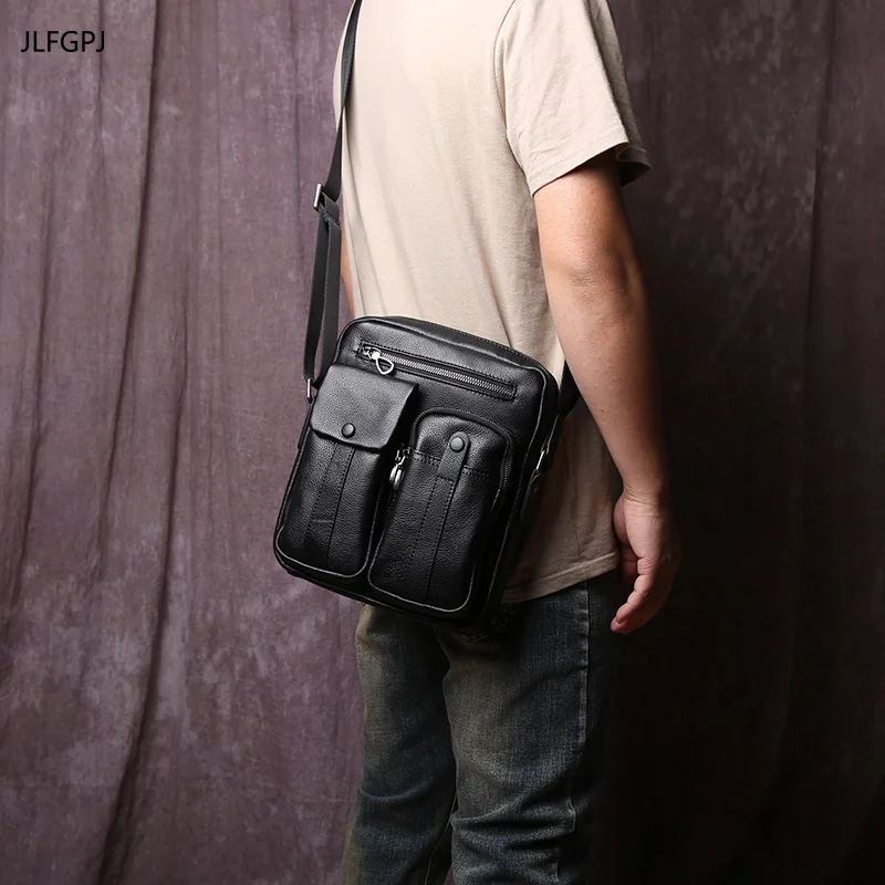 JLFGPJ Small Vertical Genuine Leather Men's Shoulder Bag Handmade Top Layer Cowhide Casual Multi Pocket Practical Crossbody Bag
JLFGPJ Small Vertical Genuine Leather Men's Shoulder Bag Handmade Top Layer Cowhide Casual Multi Pocket Practical Crossbody Bag