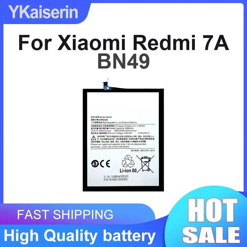 For Xiaomi Redmi 7A 4000mAh Mobile Phone Battery Portable BN49
For Xiaomi Redmi 7A 4000mAh Mobile Phone Battery Portable BN49