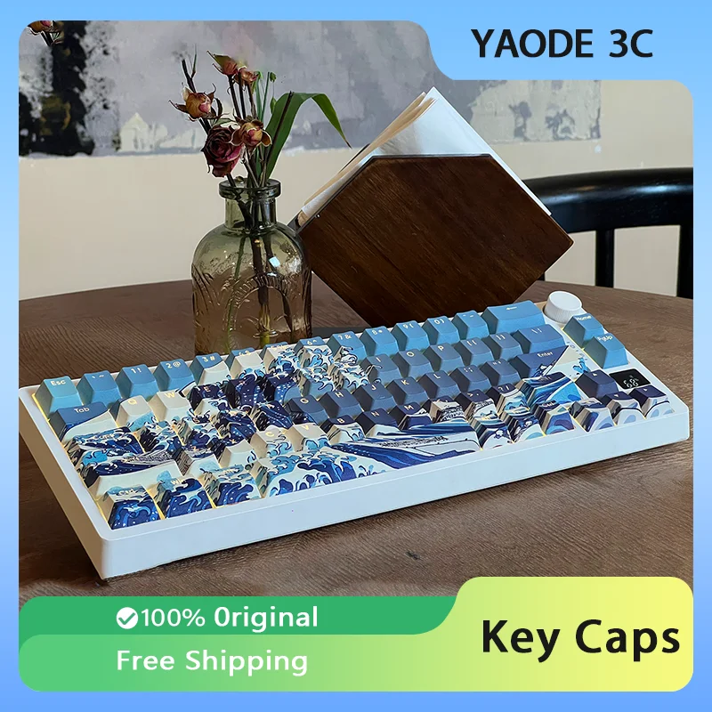 The Great Wave Off Kanagawa Theme Keycap Set Top/Side Printed Cherry Profile PBT Dye-sublimation Key Caps Keyboard Accessories
The Great Wave Off Kanagawa Theme Keycap Set Top/Side Printed Cherry Profile PBT Dye-sublimation Key Caps Keyboard Accessories