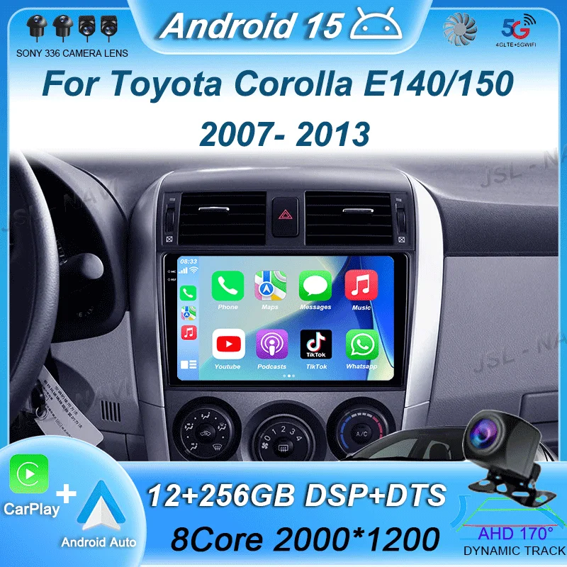 Автомобильное радио Android 15 Carplay 2din для Toyota Corolla E140/150 2007 2008 2009 2010 2011 2012 2013 4G GPS Мультимедийный плеер Стерео
Автомобильное радио Android 15 Carplay 2din для Toyota Corolla E140/150 2007 2008 2009 2010 2011 2012 2013 4G GPS Мультимедийный плеер Стерео