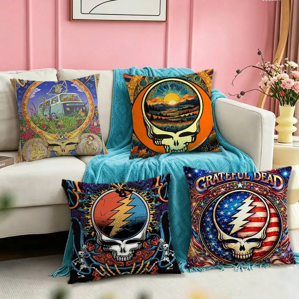 G-Grateful D-Dead Band Square Double-Sided printed Pillow Case Bedroom Bedside Pillow Sofa Cushion Cover
G-Grateful D-Dead Band Square Double-Sided printed Pillow Case Bedroom Bedside Pillow Sofa Cushion Cover