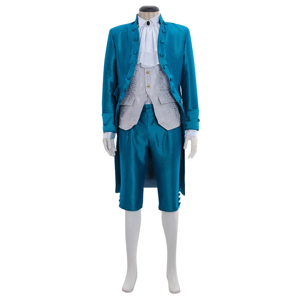 18th Century Rococo Colonial Men Fashion Outfit Fancy Dress Rococo Blue Frockcoat 1700s Outfit Men Medieval Cosplay Costume
18th Century Rococo Colonial Men Fashion Outfit Fancy Dress Rococo Blue Frockcoat 1700s Outfit Men Medieval Cosplay Costume