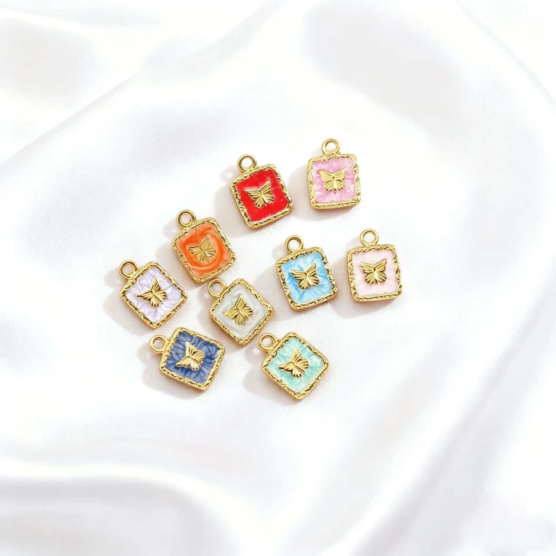9Pcs Stainless Steel Oil Drip French Butterfly Square Card Pendant Hanging Handmade DIY Necklace Bracelet Jewelry
9Pcs Stainless Steel Oil Drip French Butterfly Square Card Pendant Hanging Handmade DIY Necklace Bracelet Jewelry